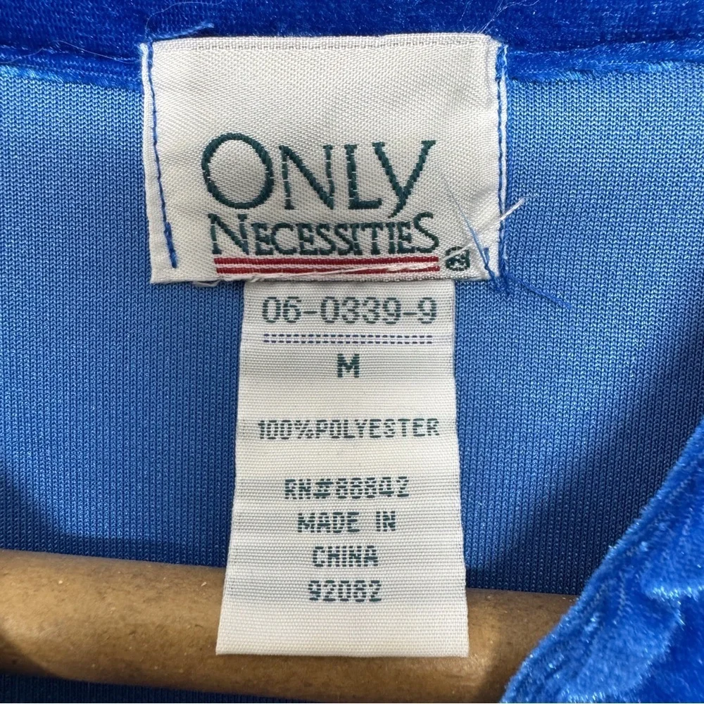 Only Necessities Cobalt Blue Velour Robe
